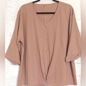 FLORAL BLOOMING PLUS SIZE WOMEN'S TOP